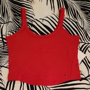 Valentines Nulu Ribbed Cropped Tank TopHeart "Rare SOLD OUT"